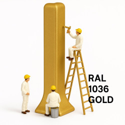 Кут зовнішній 100 мм для алюмінієвого плінтуса RAL 1036 GOLD