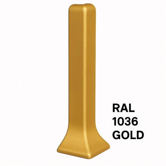 Фурнітура 40 мм для алюмінієвого плінтуса RAL 1036 GOLD