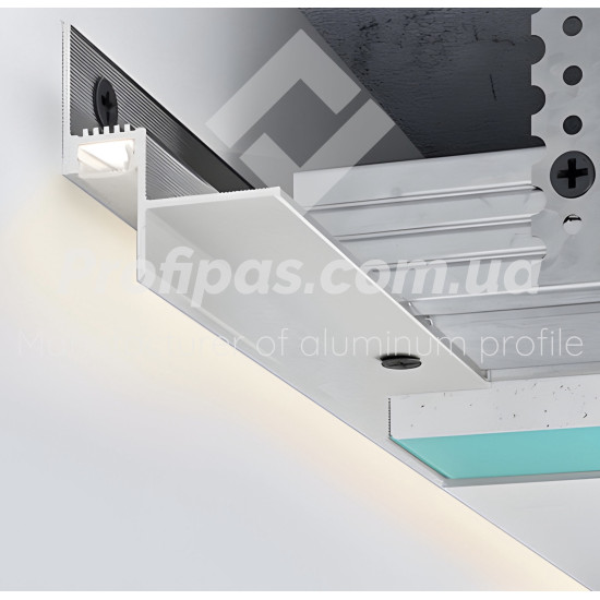 LED-профіль тіньового шву, 14 мм., без покриття
