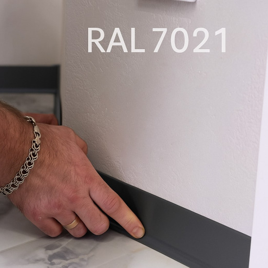 Алюмінієвий накладний плінтус 100 мм (з покриттям) RAL NCS