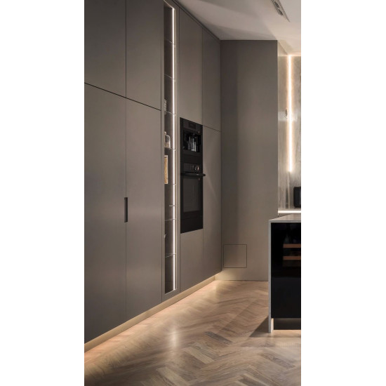 Плінтус прихованний 35 мм., алюмінієвий з LED підсвіткою 35 мм, з фарбуванням RAL/NCS